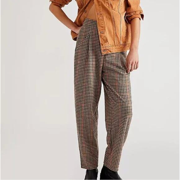 Free People Posey Plaid Pants Small - Picture 1 of 10